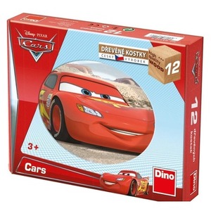 Klocki drewniane obrazkowe Auta Cars 12el