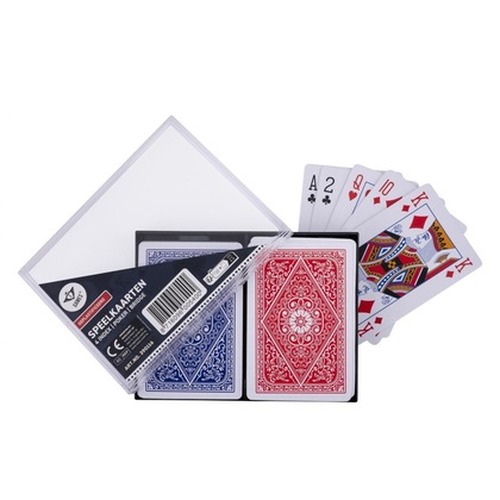 Komplet 2 talii kart w etui 100% platik 4 index