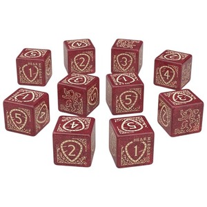 Komplet kości D6: Gra o Tron - Lannister