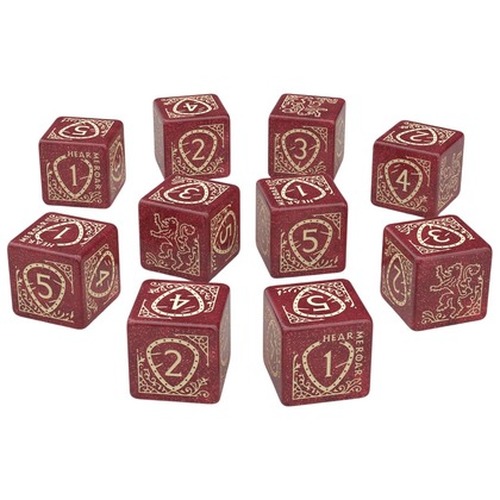 Komplet kości D6: Gra o Tron - Lannister