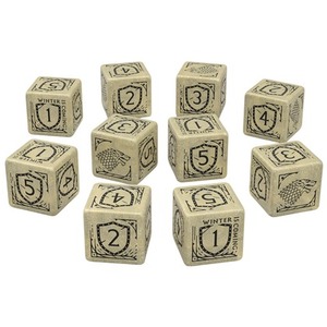 Komplet kości D6: Gra o Tron - Stark