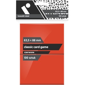 Koszulki na karty Rebel (63,5x88 mm) "Classic Card Game", 100 sztuk, Czerwone