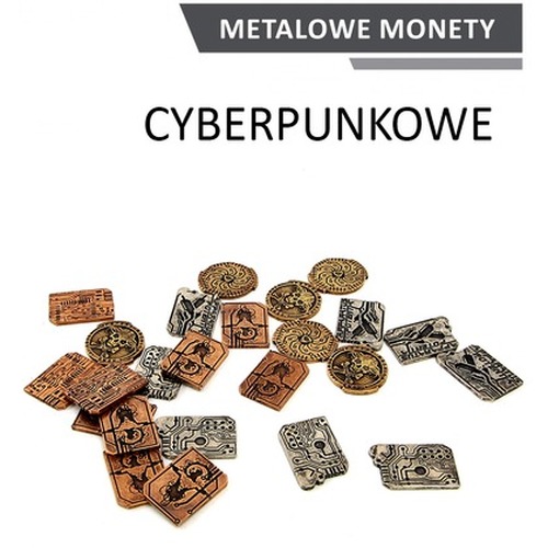 Metalowe Monety - Cyberpunkowe (zestaw 20 monet)