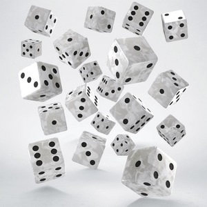 Pełna Paka Kości K6: Perłowo-czarne