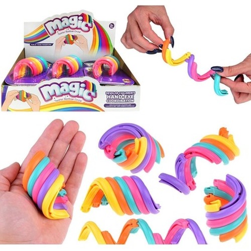 Pierścienie przesuwne tęczowe fidget