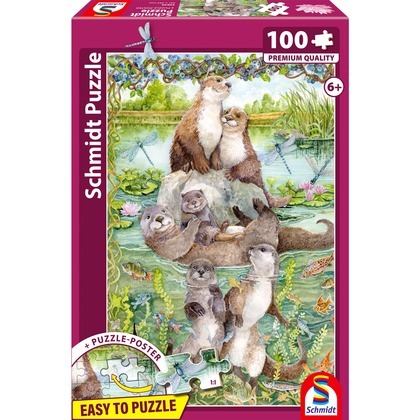 PQ Puzzle 100 el. Wesołe wydry