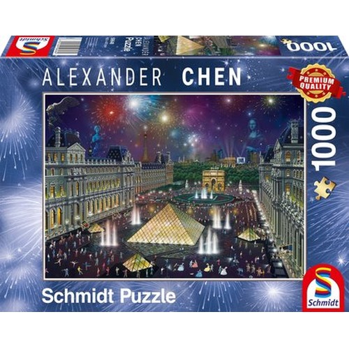 PQ Puzzle 1000 el. ALEXANDER CHEN Fajerwerki nad Luwrem