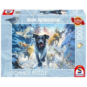 PQ Puzzle 1000 el. MARK FREDRICKSON Labrador na śniegu