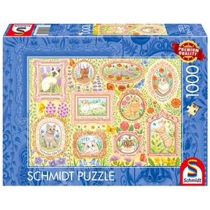 PQ Puzzle 1000 el. Portrety kociej socjety