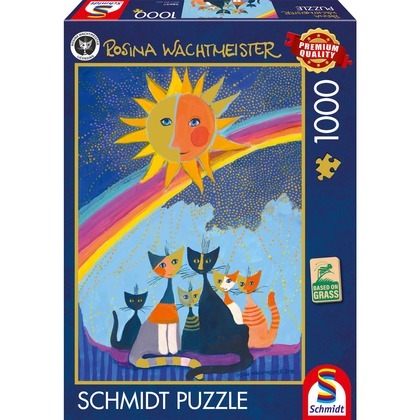 PQ Puzzle 1000 el. ROSINA WACHTMEISTER Koty, słońce, tęcza