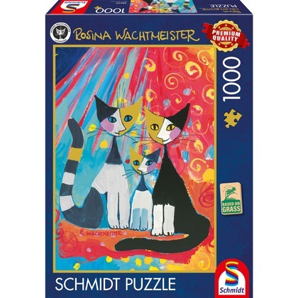 PQ Puzzle 1000 el. ROSINA WACHTMEISTER Szczęśliwa kocia rodzina