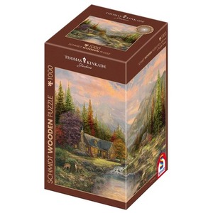 PQ Puzzle 1000 el. THOMAS KINKADE Górski krajobraz (drewniane)