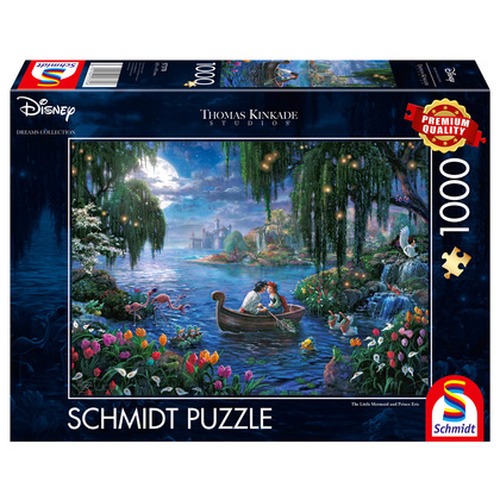 PQ Puzzle 1000 el. THOMAS KINKADE Mała Syrenka i książę Eryk (Disney)