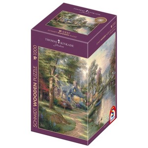 PQ Puzzle 1000 el. THOMAS KINKADE Miasteczko nad rzeką (drewniane)