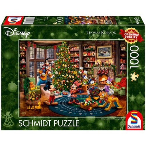 PQ Puzzle 1000 el. THOMAS KINKADE Myszka Miki & Minnie Choinka (Disney)