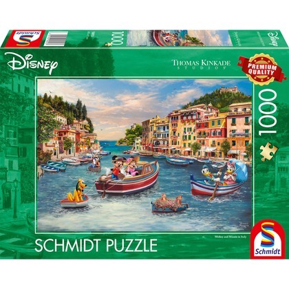 PQ Puzzle 1000 el. THOMAS KINKADE Myszka Miki & Minnie Wakacje we Włoszech (Disney)