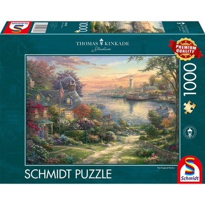 PQ Puzzle 1000 el. THOMAS KINKADE Port w Nowej Anglii / USA