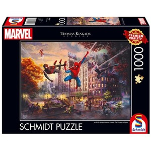 PQ Puzzle 1000 el. THOMAS KINKADE Spider-Man i przyjaciele (Marvel)