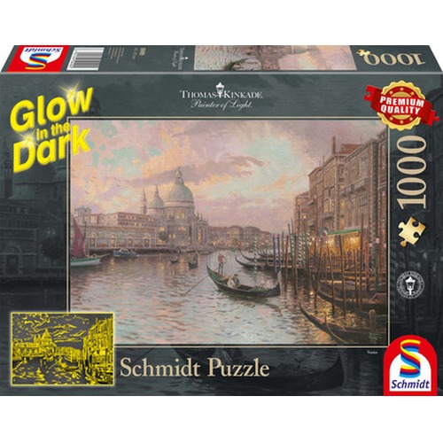 PQ Puzzle 1000 el. THOMAS KINKADE Ulice Wenecji (świecą w ciemności)