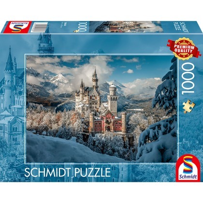 PQ Puzzle 1000 el. Zamek Neuschwanstein zimą / Niemcy