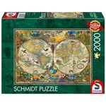 PQ Puzzle 2000 el. Mapa świata i mityczne stworzenia