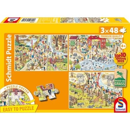 PQ Puzzle 3 x 48 el. Wycieczka do zoo