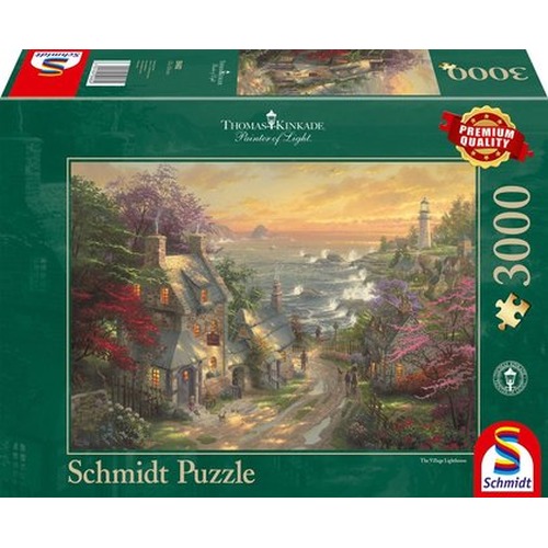 PQ Puzzle 3000 el. THOMAS KINKADE Wioska z latarnią morską w tle