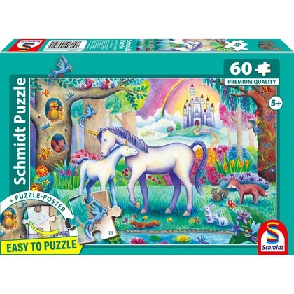 PQ Puzzle 60 el. Mama jednorożec i źrebię