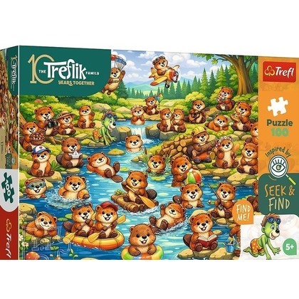 Puzzle 100 Bobry w akcji TREFL
