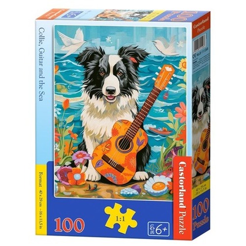 Puzzle 100 Collie, Guitar and the Sea CASTOR