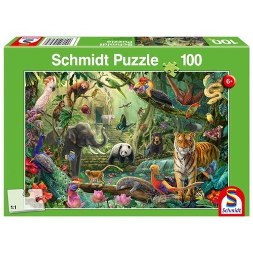 Puzzle 100 el. Kolorowa dżungla