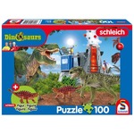 Puzzle 100 el. SCHLEICH Dinozaury + figurka
