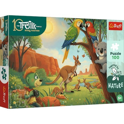 Puzzle 100 Inspired By Nature Koala i kangury Rodzina Treflików 16594