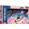 Puzzle 100 Jamnik na rakiecie TREFL