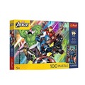 Puzzle 100 Marvel Potęga i moc + plakat