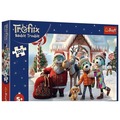 Puzzle 100 Mikołaj i renifer na ratunek TREFL