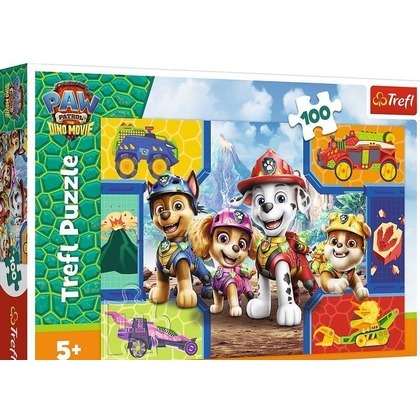 Puzzle 100 Psiaki i dinozaury TREFL