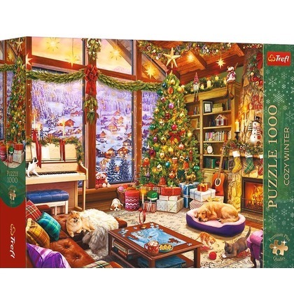 Puzzle 1000 Cozy Winter: Świąteczny wieczór TREFL