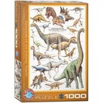 Puzzle 1000 Dinozaury z okresu Jurajskiego