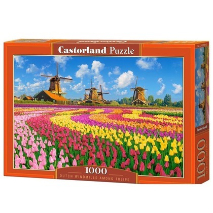 Puzzle 1000 Dutch Windmills Among Tulips CASTOR