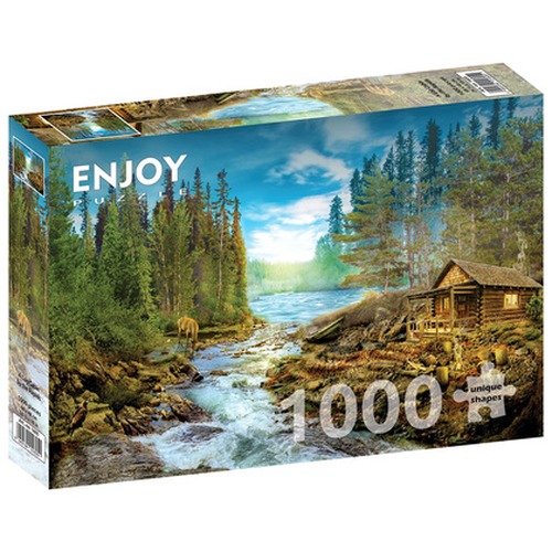 Puzzle 1000 el. Chatka nad rzeką