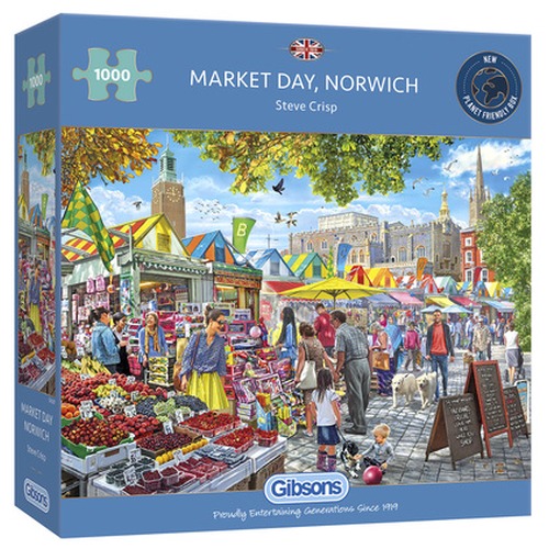 Puzzle 1000 el. Dzień targowy w Norwich / Norfolk / Anglia