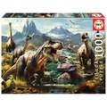 Puzzle 1000 el. Groźne dinozaury