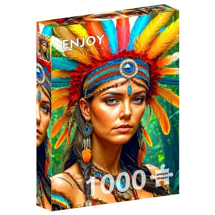 Puzzle 1000 el. Kobieta w pióropuszu