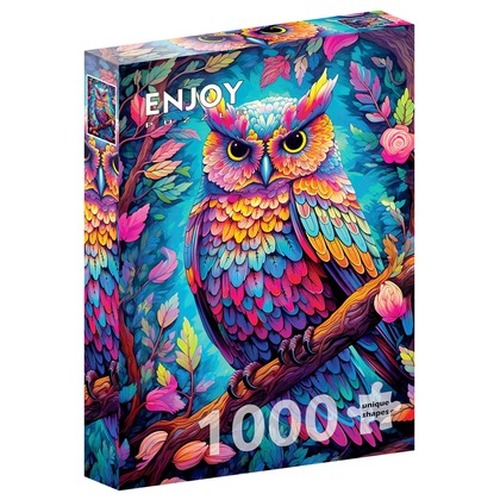 Puzzle 1000 el. Kolorowa sowa