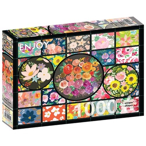 Puzzle 1000 el. Kolorowe kwiaty