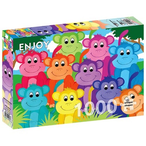 Puzzle 1000 el. Kolorowe małpy