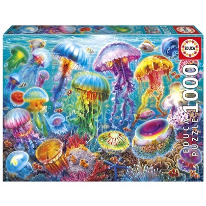Puzzle 1000 el. Kolorowe meduzy