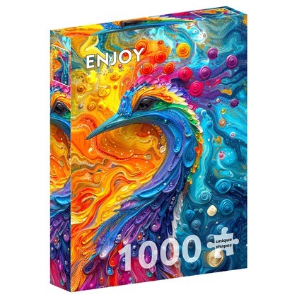 Puzzle 1000 el. Kolorowe pióra