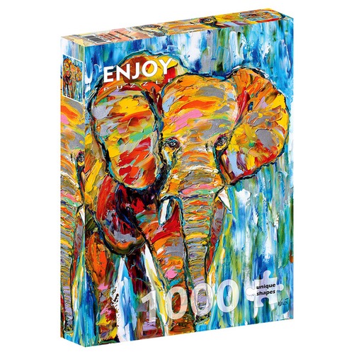 Puzzle 1000 el. Kolorowy słoń